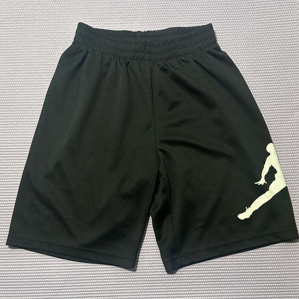 Jordan Black Athletic Shorts with White Logo